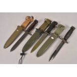 A US M5A1 Fighting Knife and scabbard,