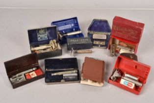A collection of vintage razors,