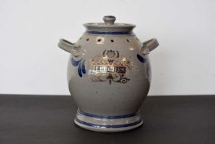 A stoneware 'Leeches' jar,