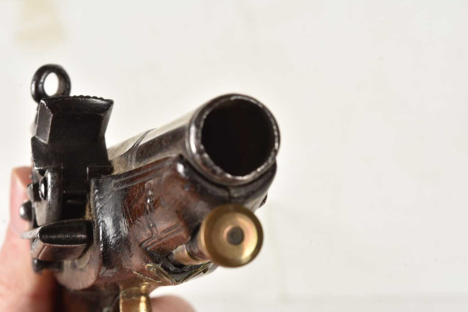 A 19th Century Flintlock boot/belt pistol, - Image 8 of 10