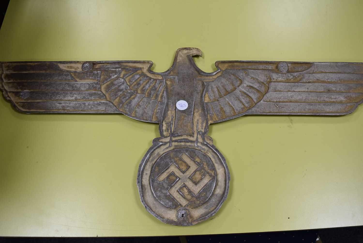 A German Locomotive Alloy eagle and swastika plate, - Image 11 of 22