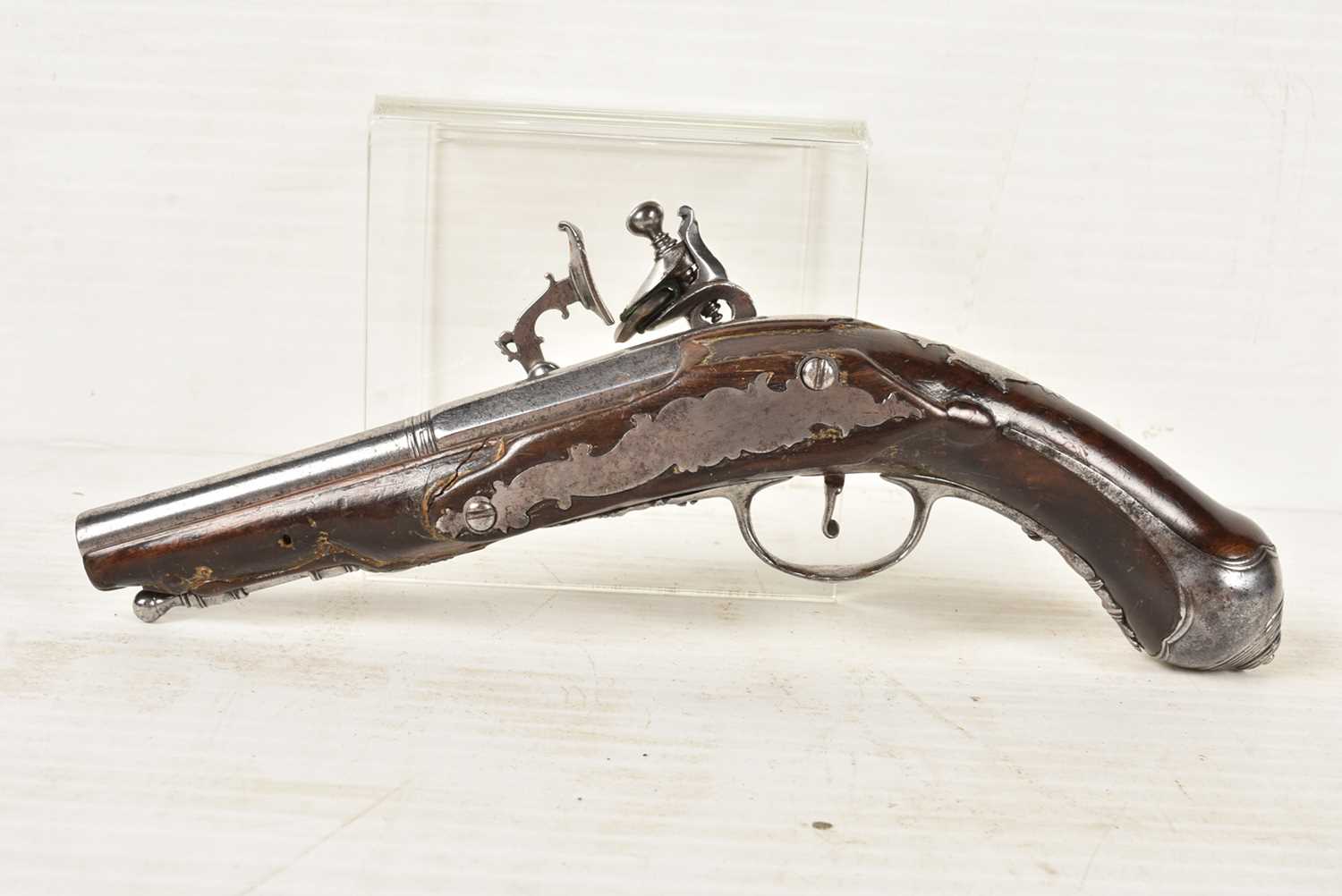 An 18th Century unnamed Flintlock pistol, - Image 2 of 10