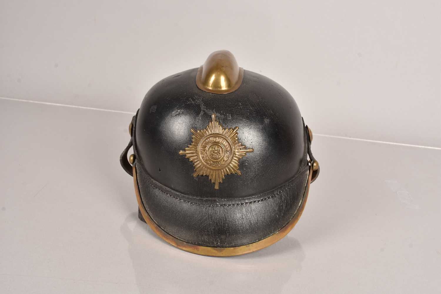 A WWI period Prussian Fire Helmet, - Image 2 of 6