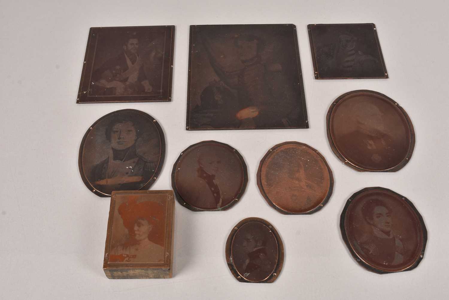 An assortment of Copper Printing Plates,