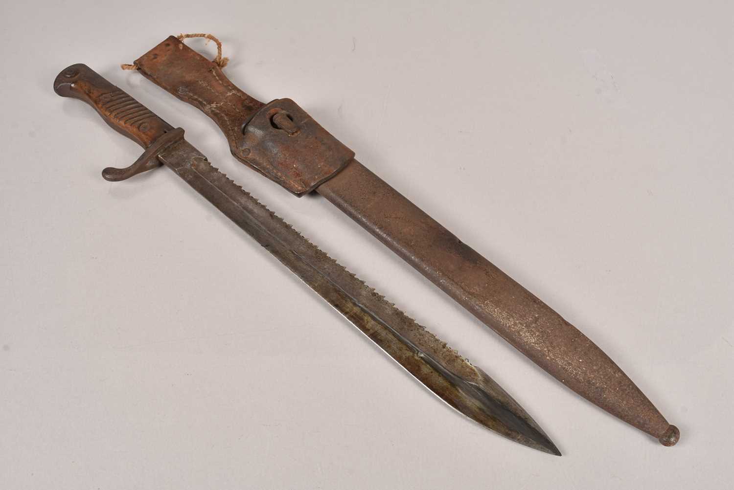 A German Sawback Butcher bayonet,