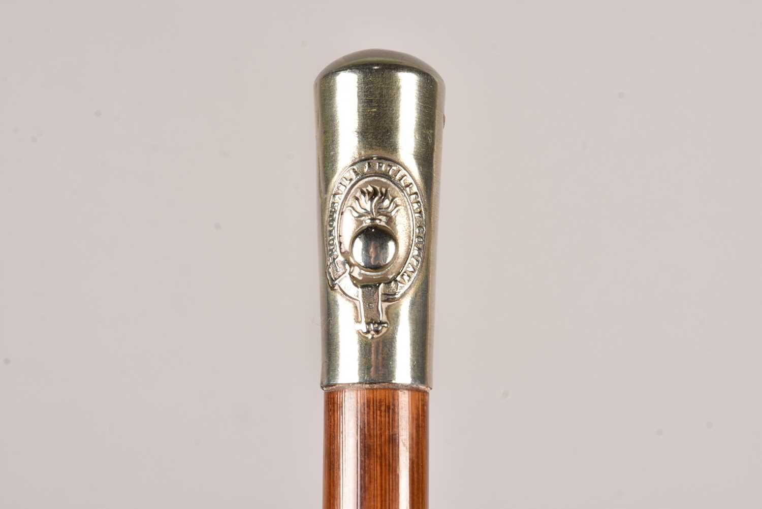 An Honourable Artillery Company (HAC) white metal topped swagger sword stick, - Image 4 of 6