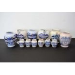 A collection of Royal Pharmaceutical Society and reproduction oil jars and containers,