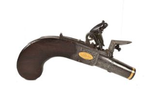 A Mid-19th Century Ketland & Co of London Flintlock Pocket pistol,