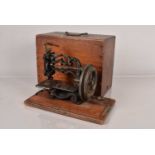 A 19th Century Jag Weir small table top hand crank sewing machine,