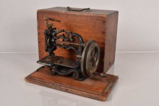 A 19th Century Jag Weir small table top hand crank sewing machine,
