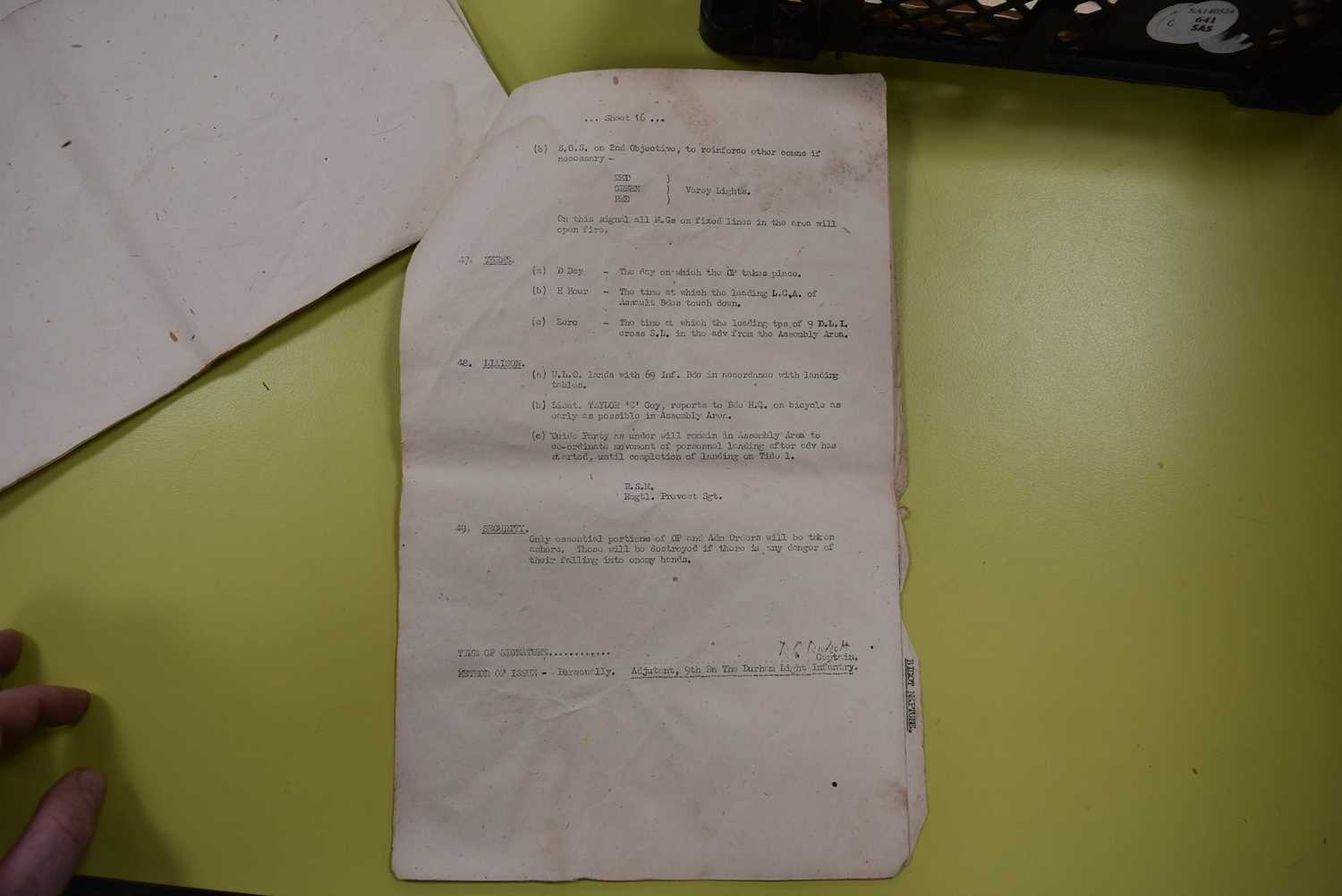 A collection of original D-Day Documents, - Image 29 of 36