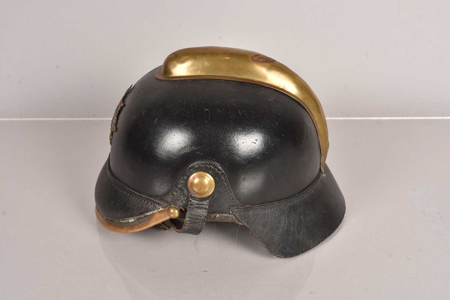 A WWI period Prussian Fire Helmet, - Image 5 of 6