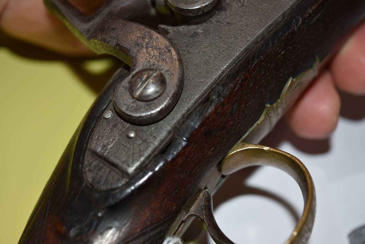 A 19th Century Wilkins of Grantham Percussion Cap Conversion pistol, - Image 9 of 9
