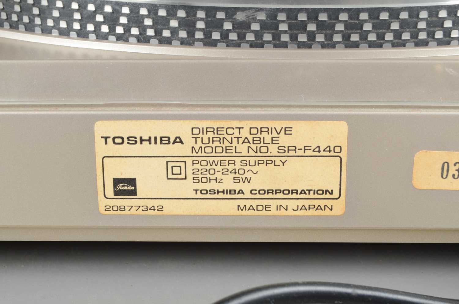 Toshiba Record Deck, - Image 4 of 4