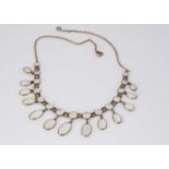 An Edwardian moonstone necklace,