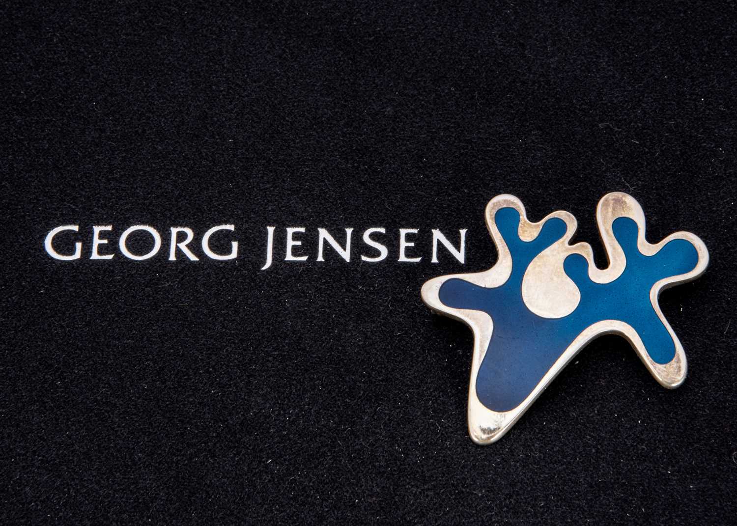 Henning Koppel for Georg Jensen blue 370 silver brooch,