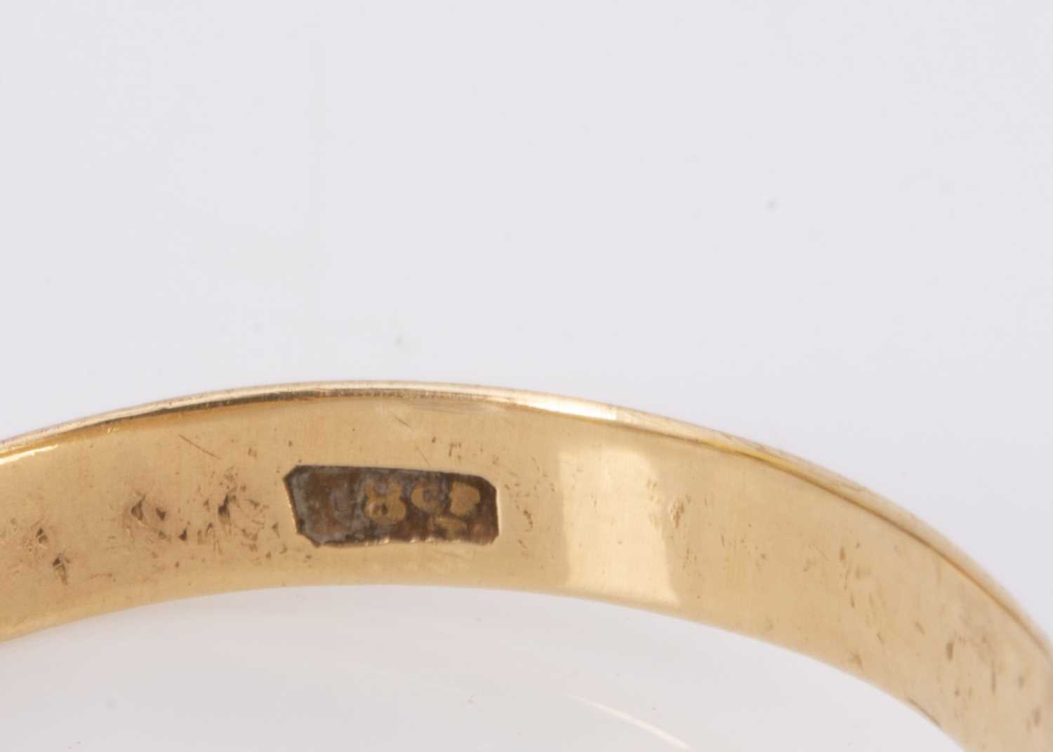 An 18ct gold signet ring, - Image 2 of 2