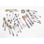 A collection of British and Continental spoons and other interesting items,