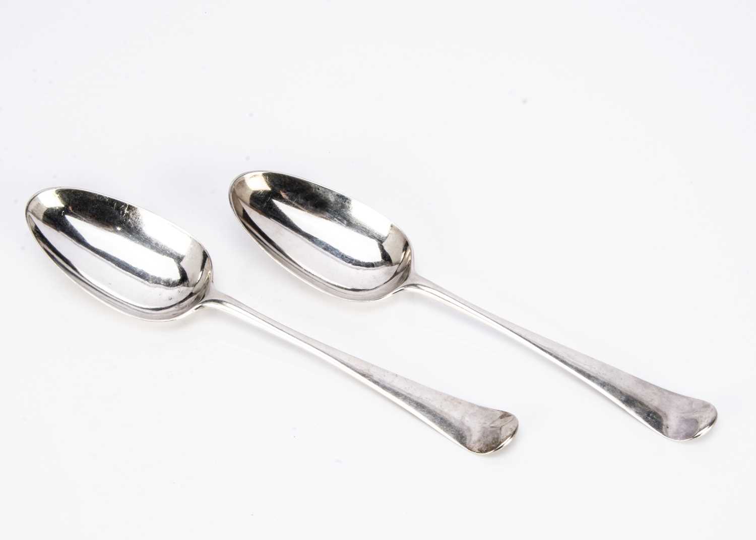 A pair of George III silver spoons,