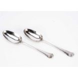 A pair of George III silver spoons,