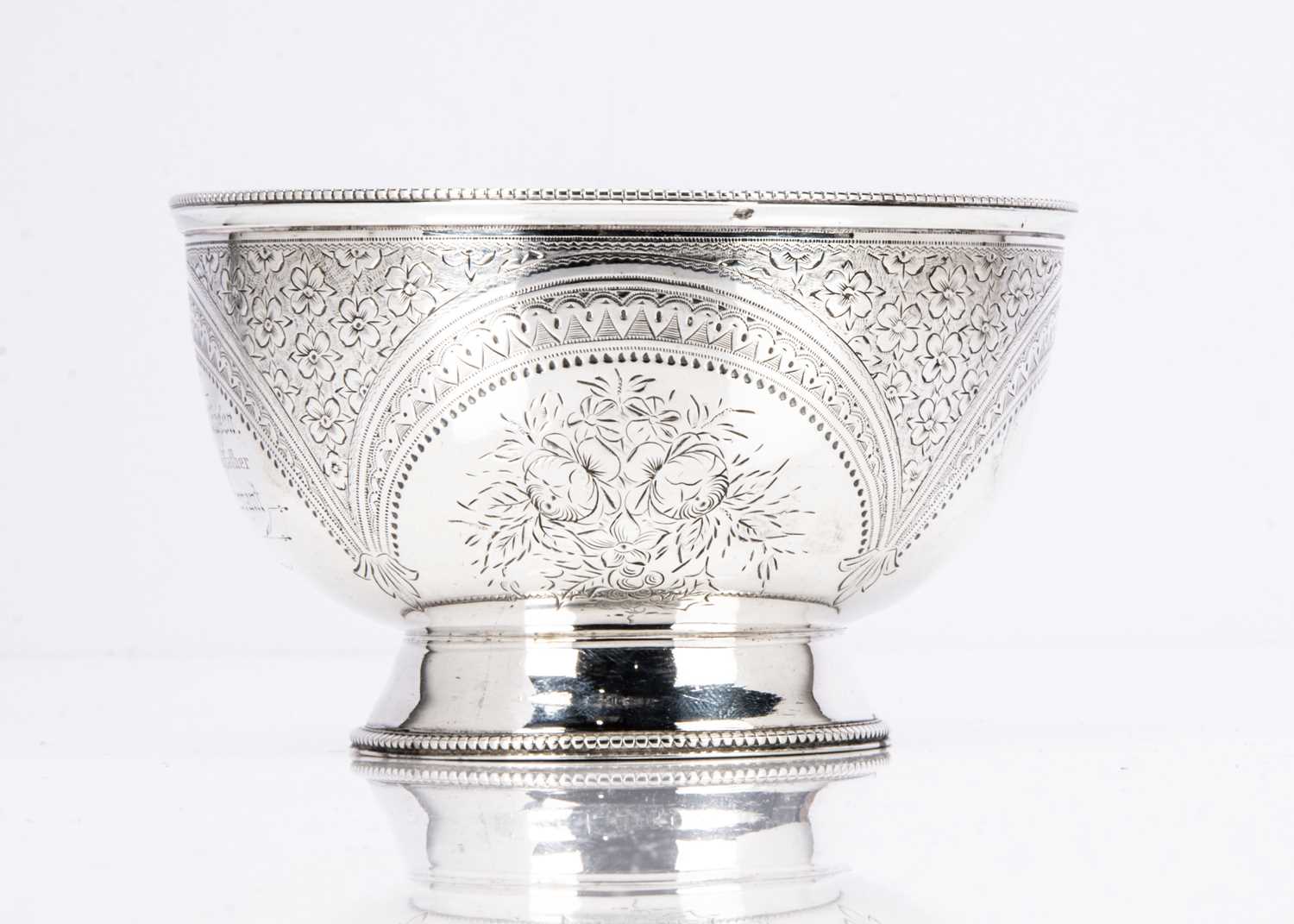 A Victorian silver Christening bowl by WE, - Image 3 of 3
