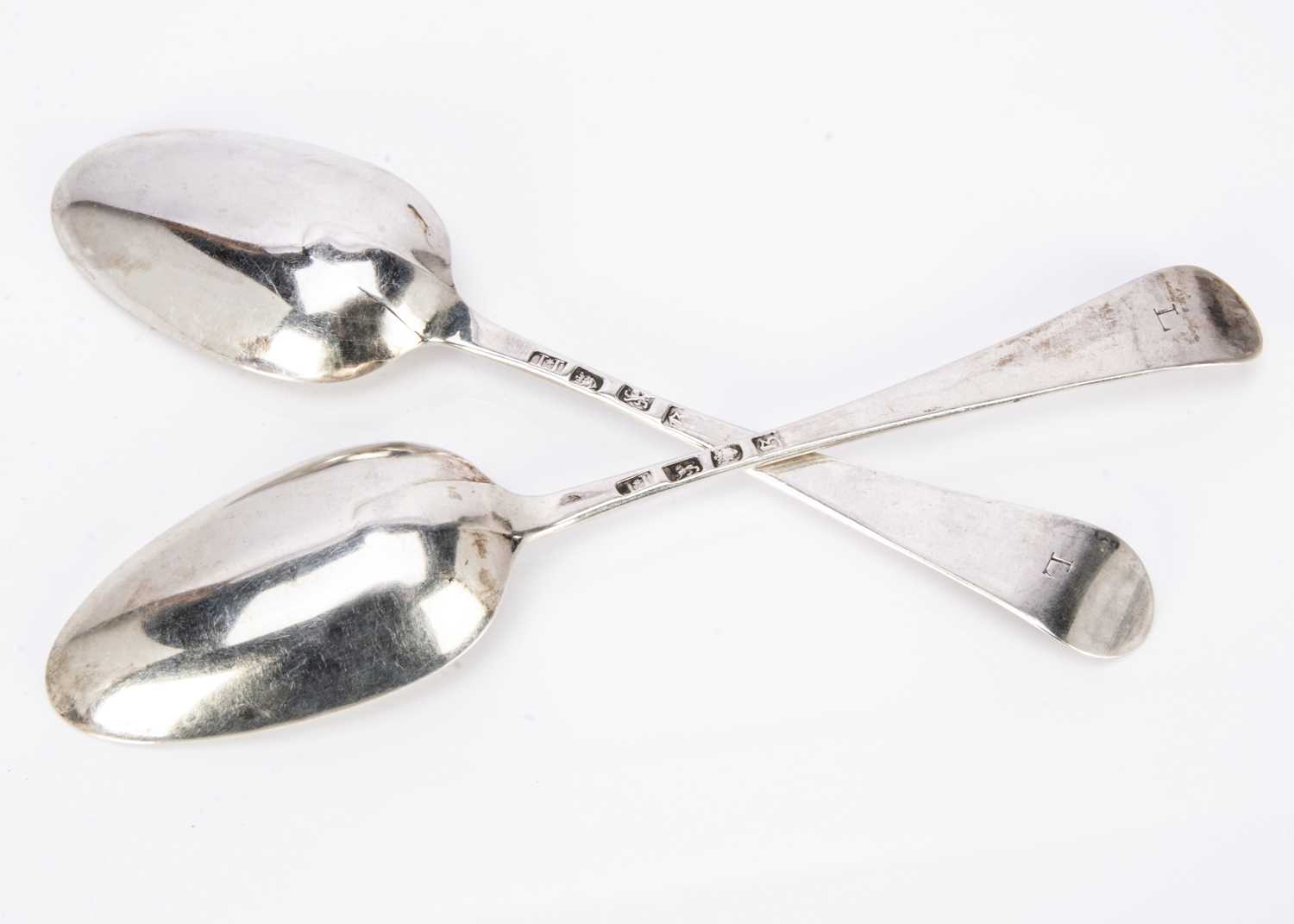 A pair of George III silver spoons, - Image 2 of 2