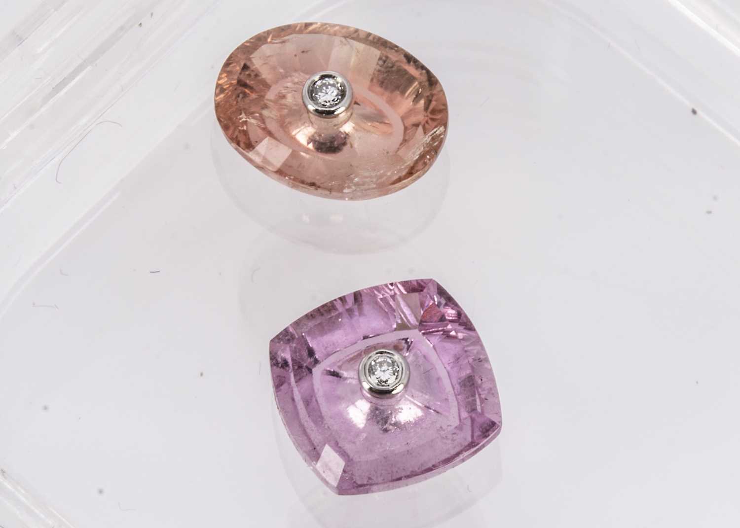 Two certificated cut Tourmalines,