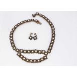 A David Andersen silver gilt and enamel fringe necklace,
