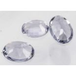 Three certificated Blue Mahenge Spinels,