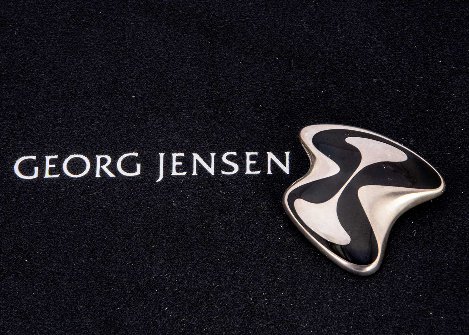 Henning Koppel for Georg Jensen black 315 silver brooch,