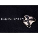 Henning Koppel for Georg Jensen black 315 silver brooch,