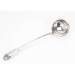 A Victorian silver soup ladle by George Wintle,