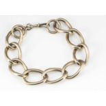 A 9ct gold large oval curb linked chain bracelet,