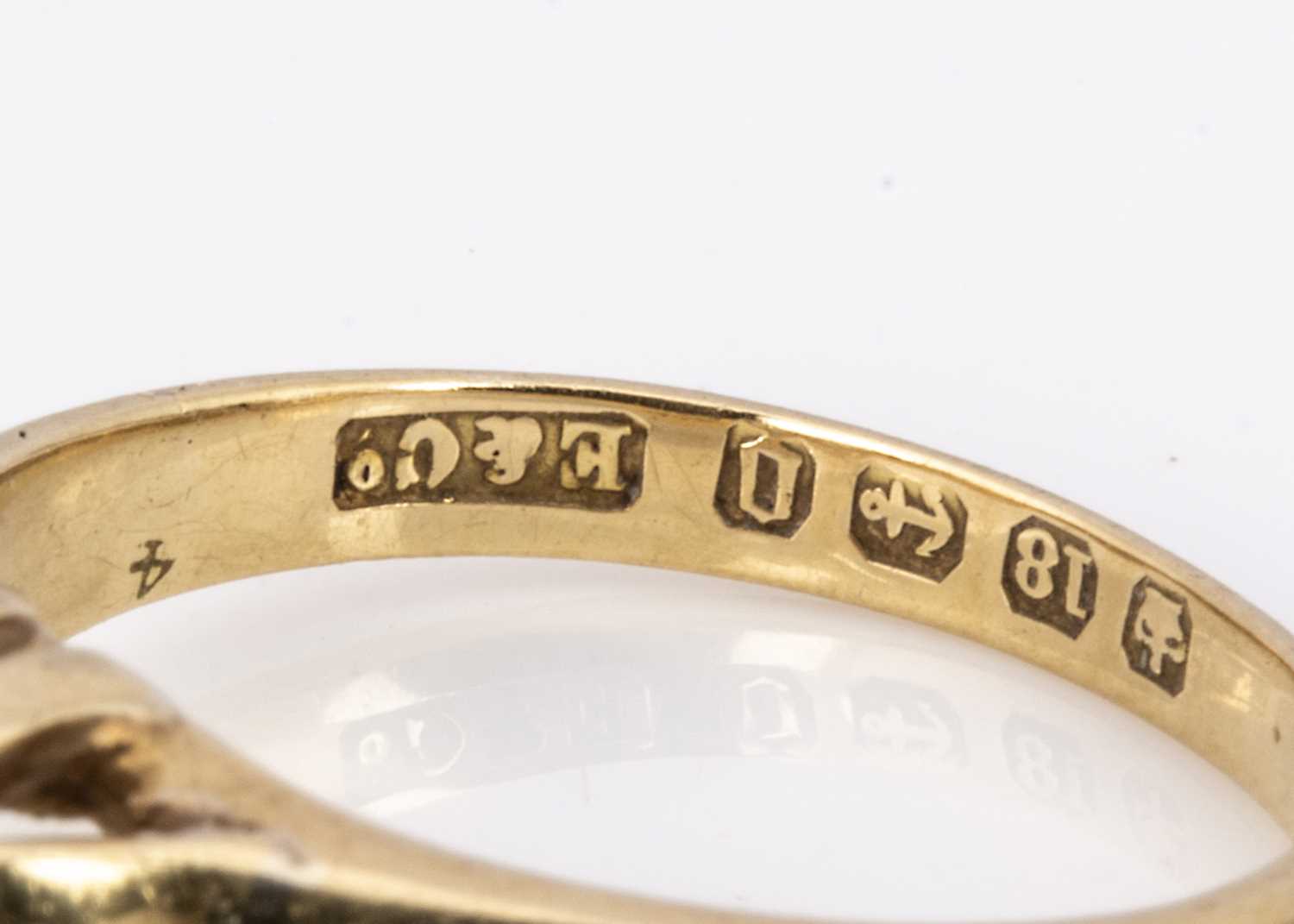 A Victorian diamond solitaire signet ring, - Image 2 of 2