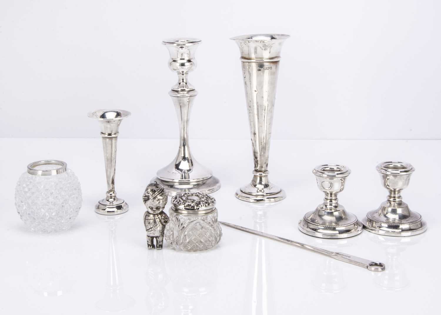 A small collection of silver and other items,