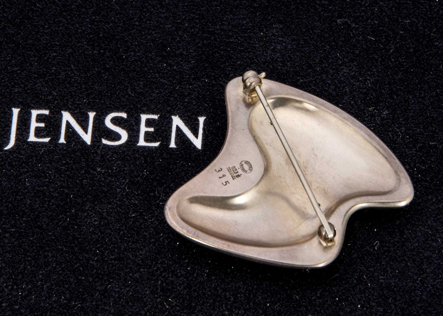 Henning Koppel for Georg Jensen black 315 silver brooch, - Image 2 of 2