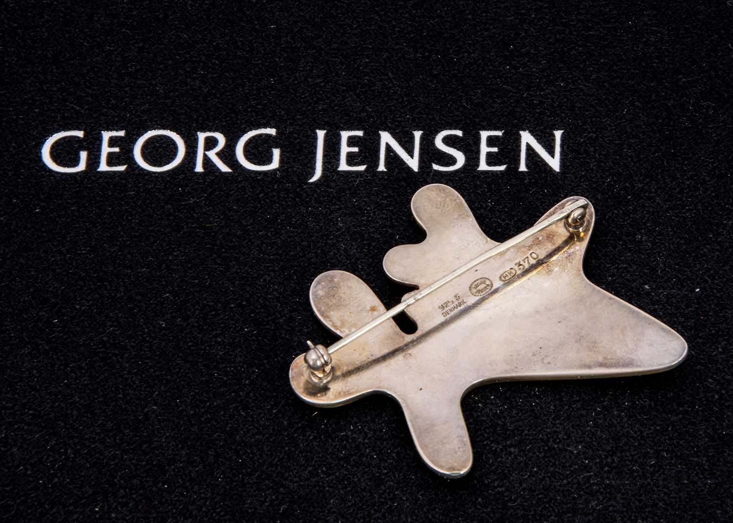 Henning Koppel for Georg Jensen blue 370 silver brooch, - Image 2 of 2
