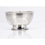 A Victorian silver Christening bowl by WE,