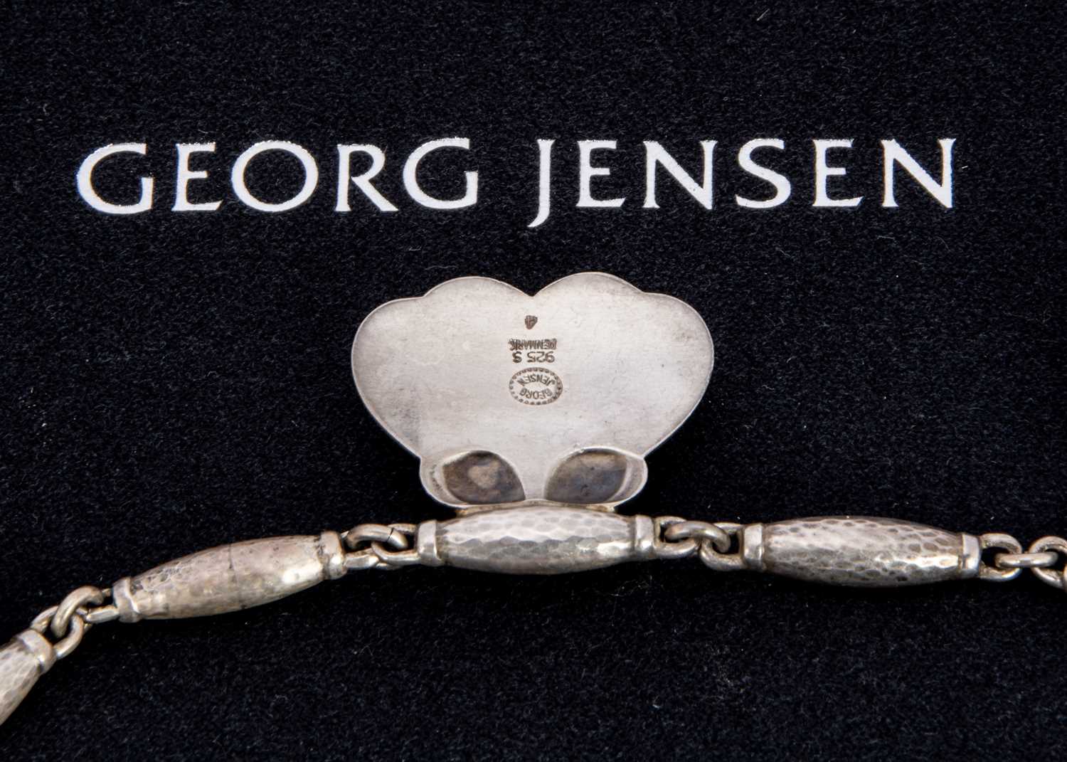 Georg Jensen silver and moonstone fringe necklace no. 4, - Image 2 of 4