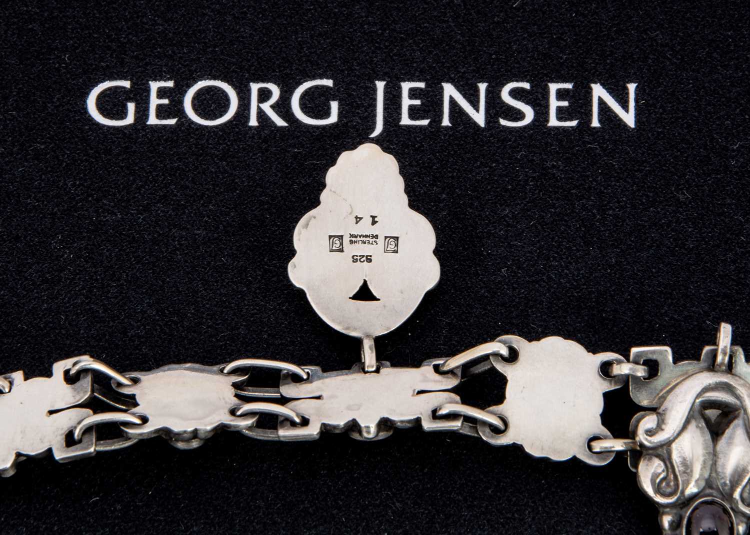 Georg Jensen silver and garnet fringe necklace no.14, - Image 2 of 4