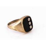 An onyx signet ring,