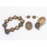 A collection of 19th century larva jewels,