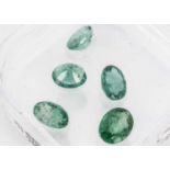 Five certificated Zambian Emeralds,