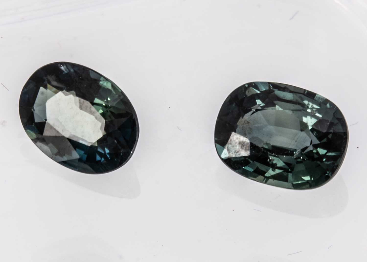 Two certificated Nigerian Blue Sapphires,