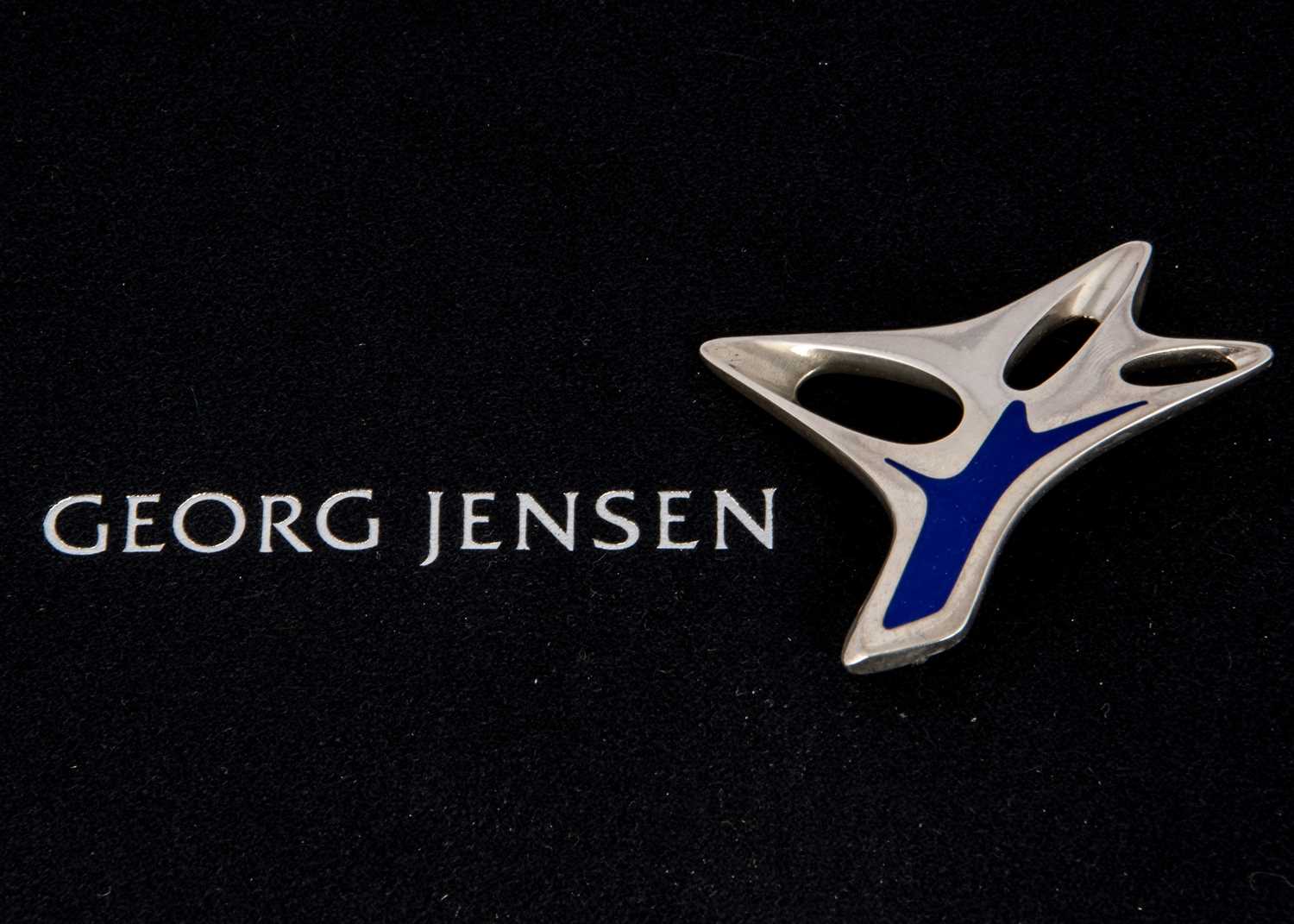 Henning Koppel for Georg Jensen blue 323 silver brooch,