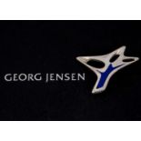 Henning Koppel for Georg Jensen blue 323 silver brooch,