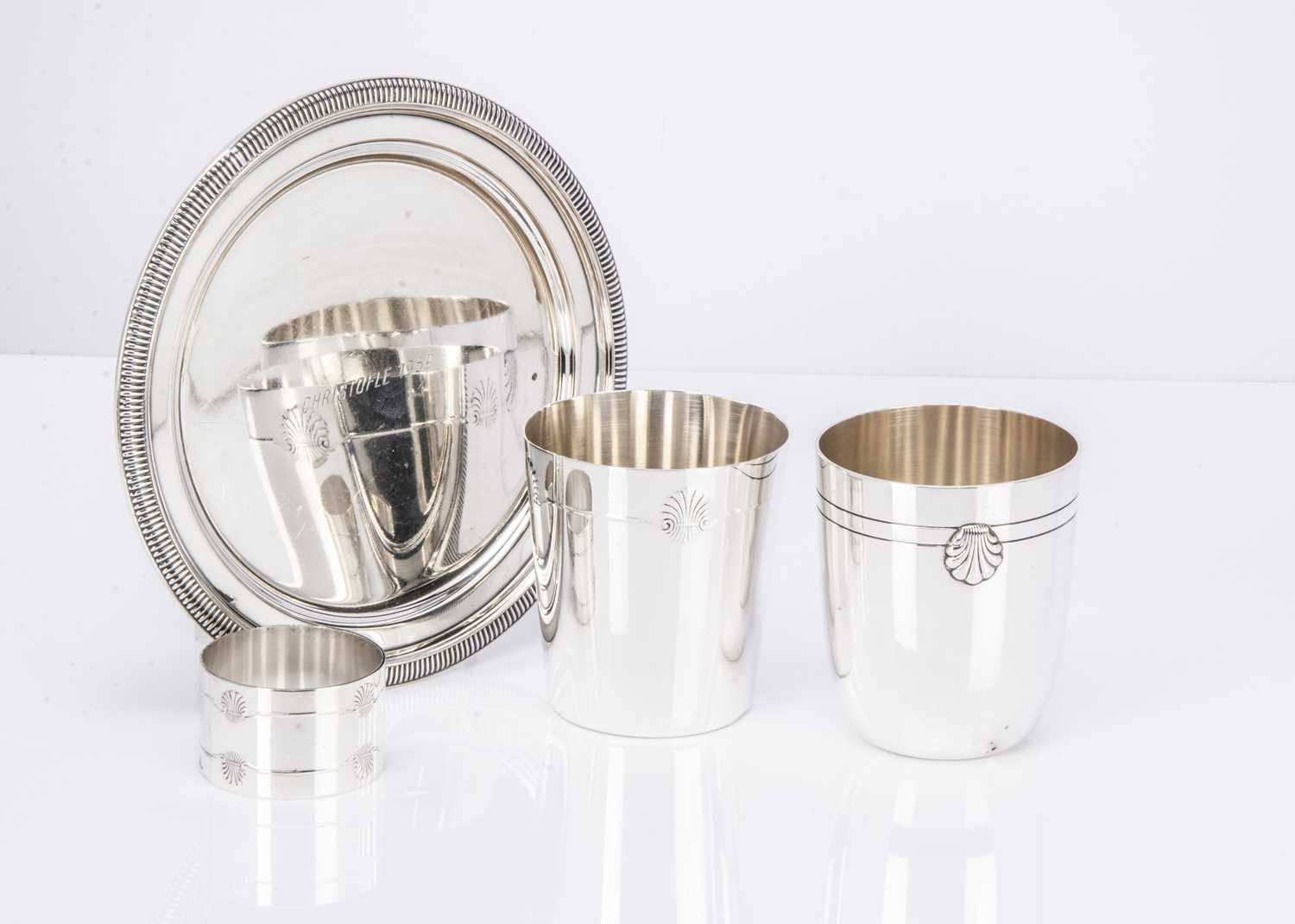 Four 20th century silver plated items by Christofle,