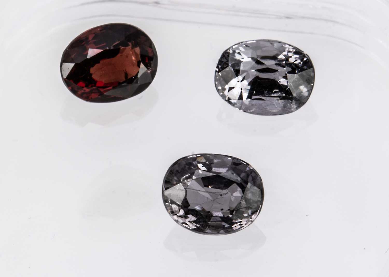 Three certificated Burmese Spinels,