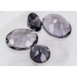 Four certificated Blue Mahenge Spinels,