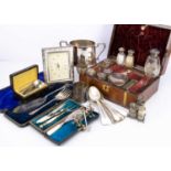 A collection of silver plate and other items,